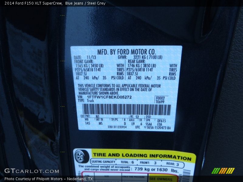 Blue Jeans / Steel Grey 2014 Ford F150 XLT SuperCrew