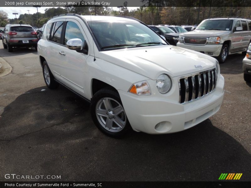 Stone White / Dark Slate Gray 2008 Jeep Compass Sport