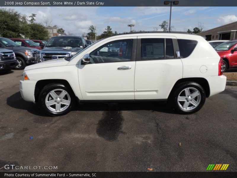 Stone White / Dark Slate Gray 2008 Jeep Compass Sport