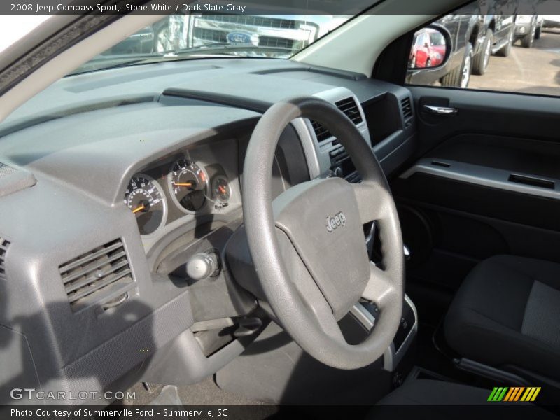Stone White / Dark Slate Gray 2008 Jeep Compass Sport