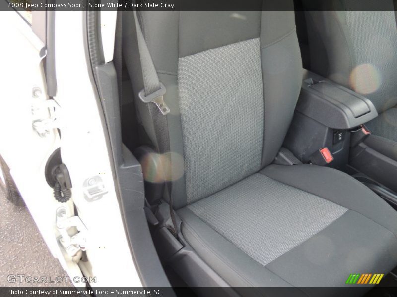 Stone White / Dark Slate Gray 2008 Jeep Compass Sport