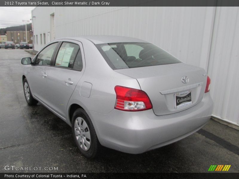 Classic Silver Metallic / Dark Gray 2012 Toyota Yaris Sedan