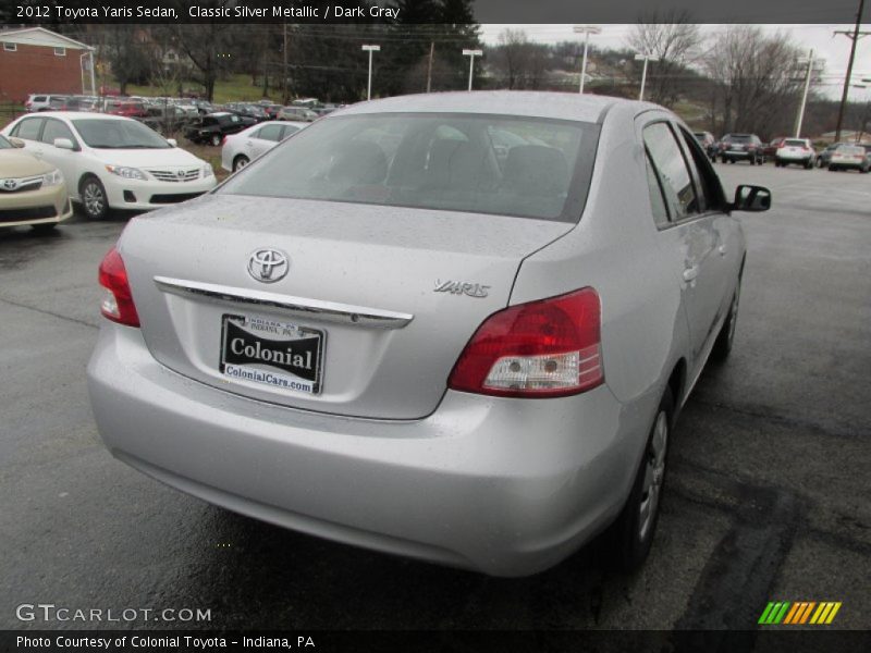Classic Silver Metallic / Dark Gray 2012 Toyota Yaris Sedan