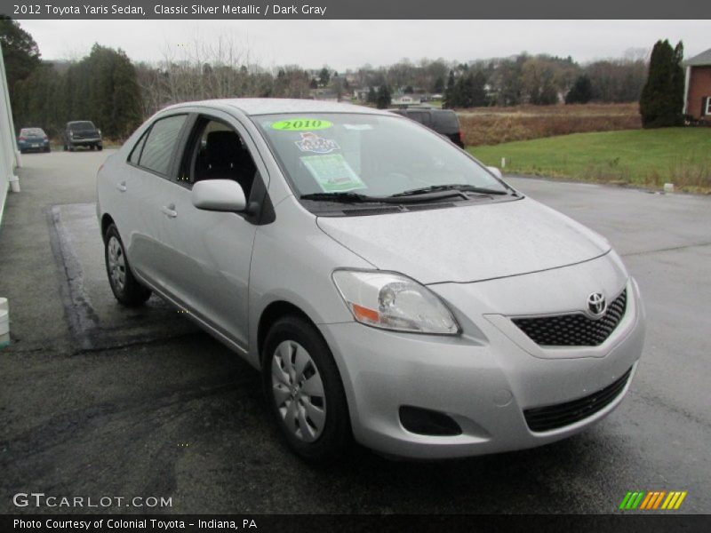 Classic Silver Metallic / Dark Gray 2012 Toyota Yaris Sedan