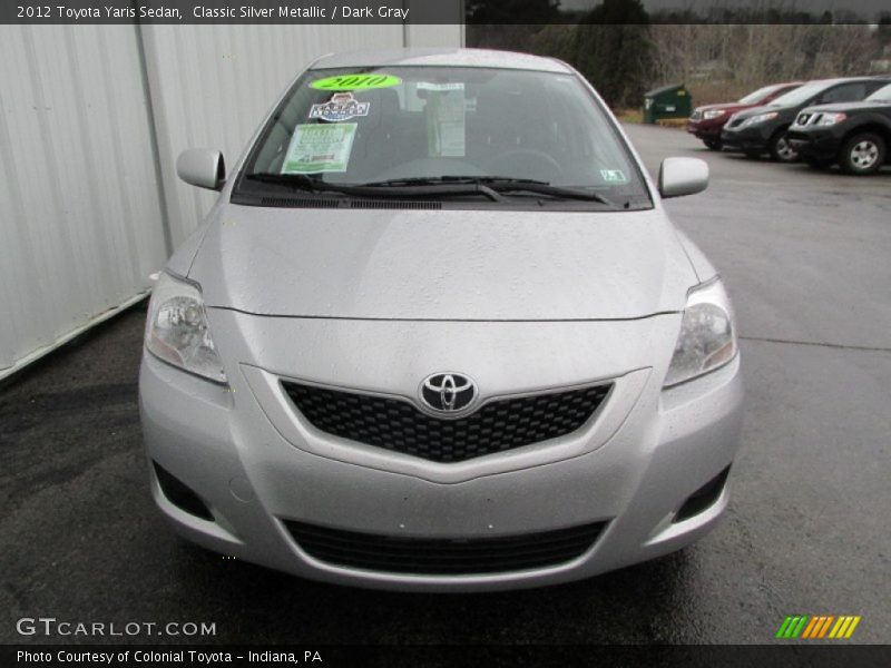 Classic Silver Metallic / Dark Gray 2012 Toyota Yaris Sedan