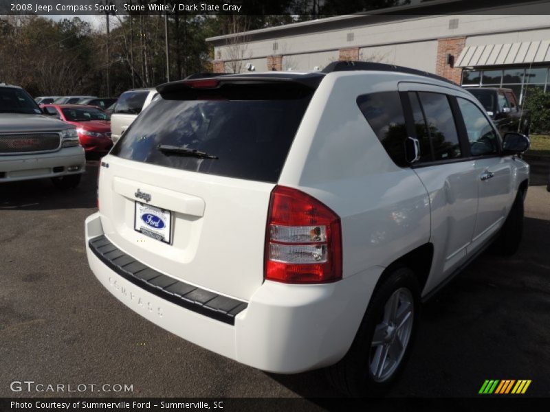 Stone White / Dark Slate Gray 2008 Jeep Compass Sport
