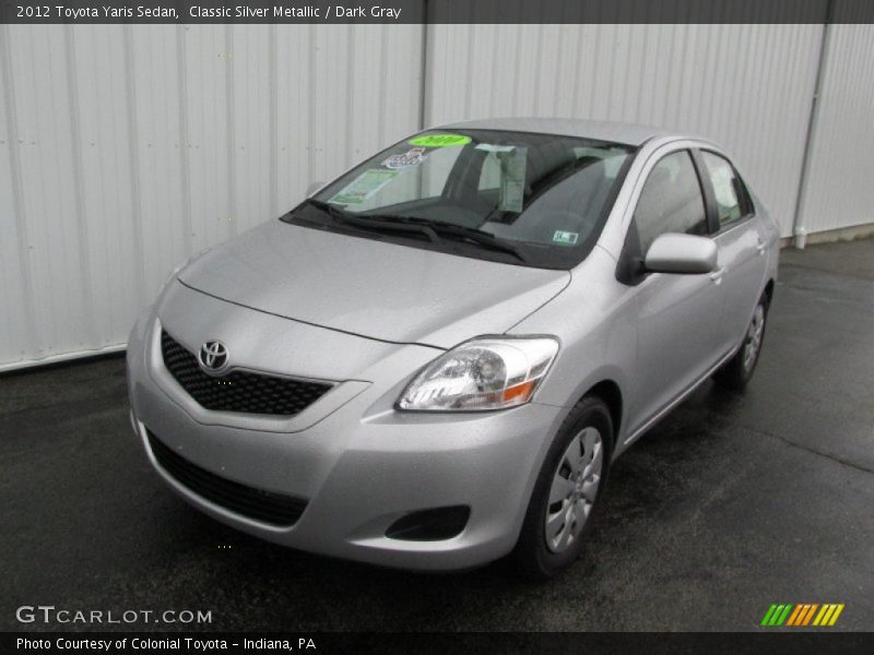 Classic Silver Metallic / Dark Gray 2012 Toyota Yaris Sedan