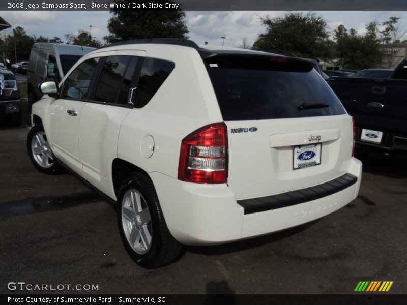 Stone White / Dark Slate Gray 2008 Jeep Compass Sport