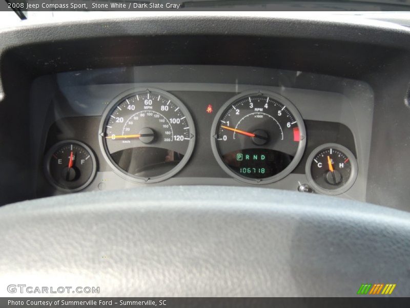 Stone White / Dark Slate Gray 2008 Jeep Compass Sport