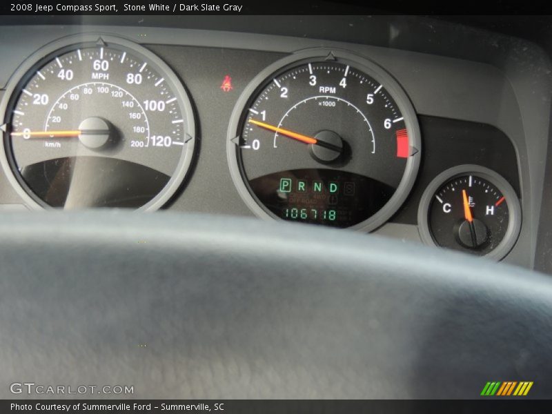 Stone White / Dark Slate Gray 2008 Jeep Compass Sport