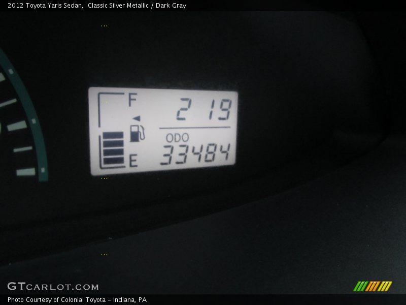 Classic Silver Metallic / Dark Gray 2012 Toyota Yaris Sedan