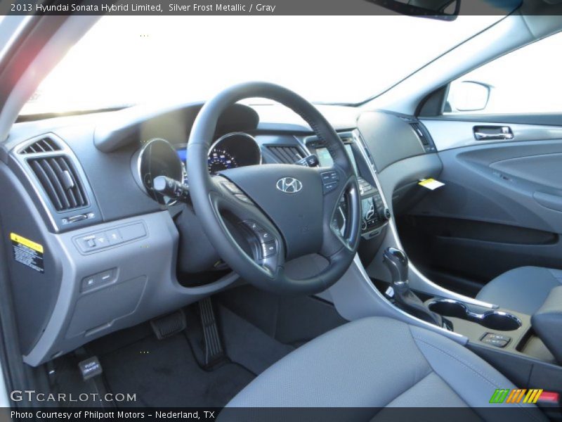 Silver Frost Metallic / Gray 2013 Hyundai Sonata Hybrid Limited