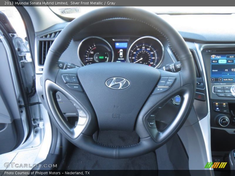 Silver Frost Metallic / Gray 2013 Hyundai Sonata Hybrid Limited