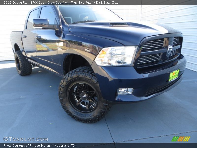 True Blue Pearl / Dark Slate Gray 2012 Dodge Ram 1500 Sport Crew Cab 4x4