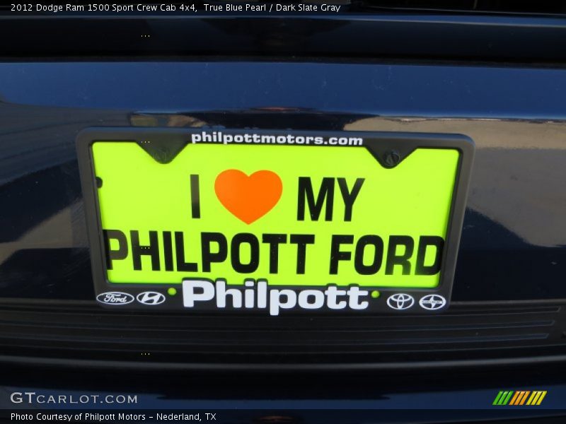 True Blue Pearl / Dark Slate Gray 2012 Dodge Ram 1500 Sport Crew Cab 4x4