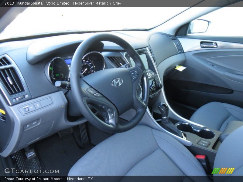 Hyper Silver Metallic / Gray 2013 Hyundai Sonata Hybrid Limited