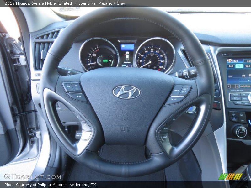 Hyper Silver Metallic / Gray 2013 Hyundai Sonata Hybrid Limited