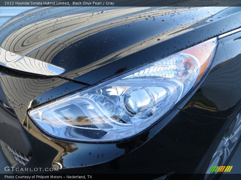 Black Onyx Pearl / Gray 2013 Hyundai Sonata Hybrid Limited
