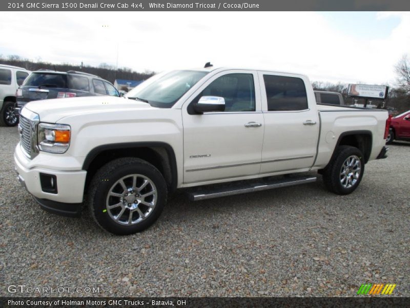 White Diamond Tricoat / Cocoa/Dune 2014 GMC Sierra 1500 Denali Crew Cab 4x4