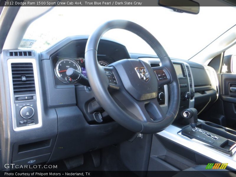True Blue Pearl / Dark Slate Gray 2012 Dodge Ram 1500 Sport Crew Cab 4x4