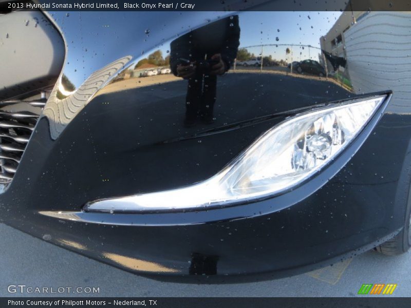 Black Onyx Pearl / Gray 2013 Hyundai Sonata Hybrid Limited