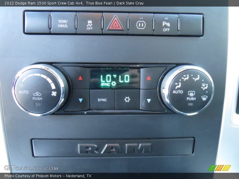 True Blue Pearl / Dark Slate Gray 2012 Dodge Ram 1500 Sport Crew Cab 4x4