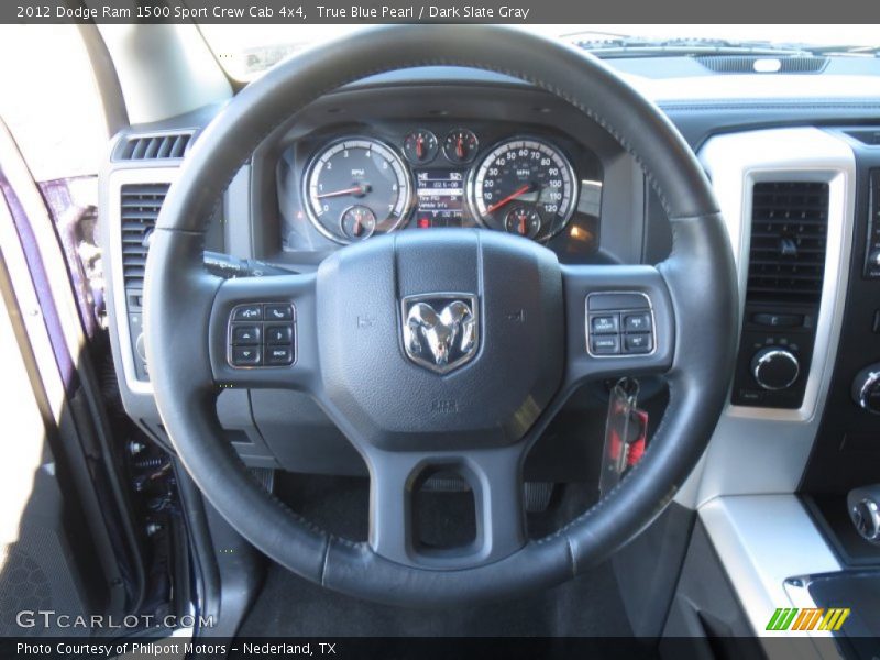 True Blue Pearl / Dark Slate Gray 2012 Dodge Ram 1500 Sport Crew Cab 4x4