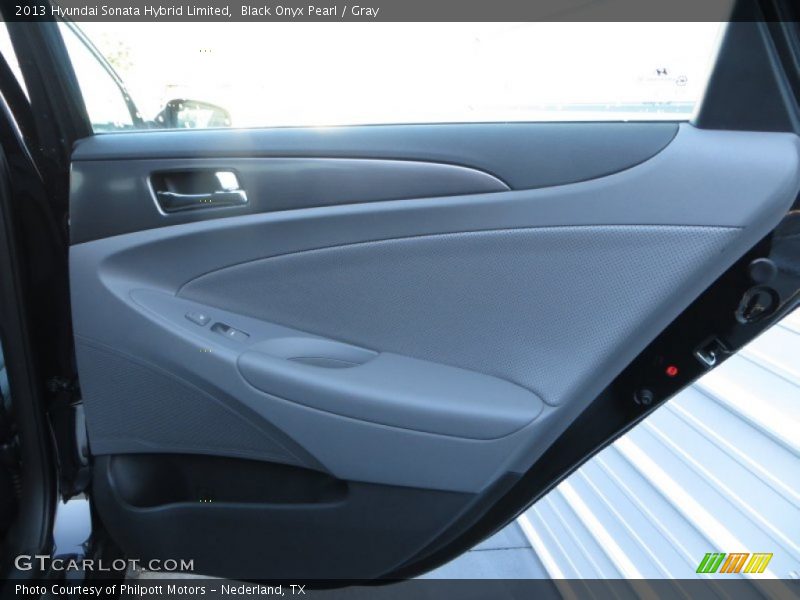 Black Onyx Pearl / Gray 2013 Hyundai Sonata Hybrid Limited