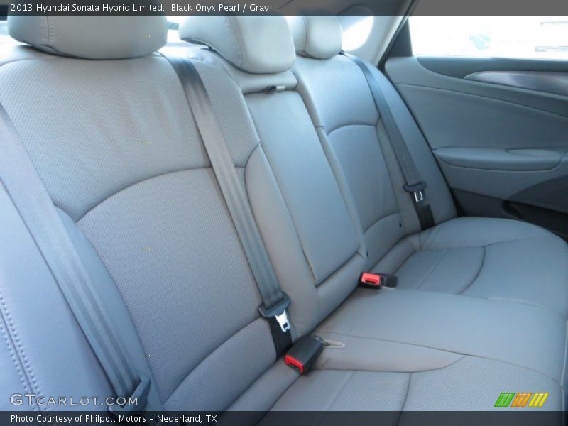 Black Onyx Pearl / Gray 2013 Hyundai Sonata Hybrid Limited