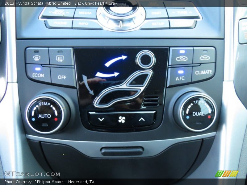 Black Onyx Pearl / Gray 2013 Hyundai Sonata Hybrid Limited