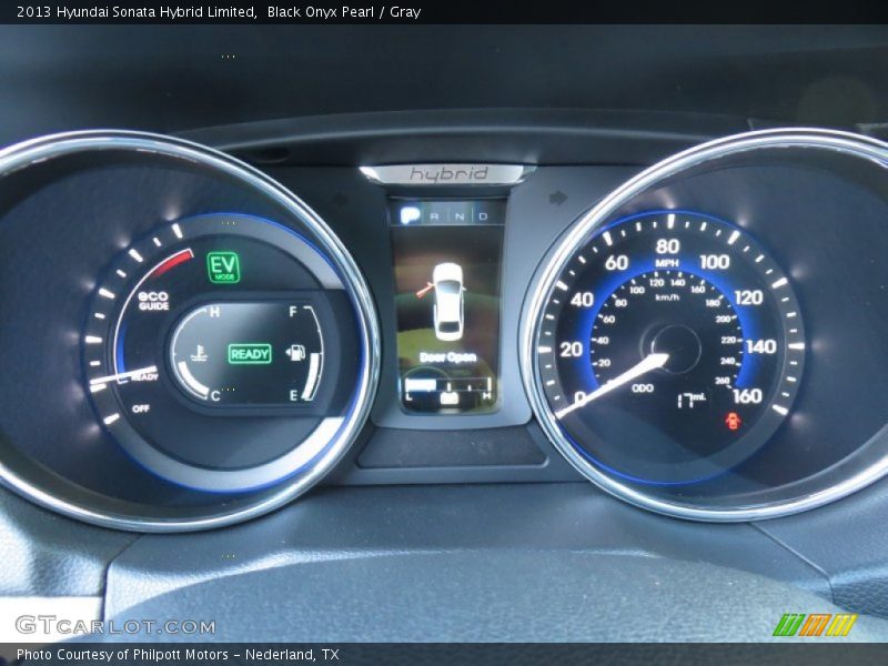 Black Onyx Pearl / Gray 2013 Hyundai Sonata Hybrid Limited