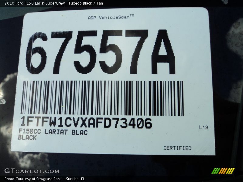 Tuxedo Black / Tan 2010 Ford F150 Lariat SuperCrew