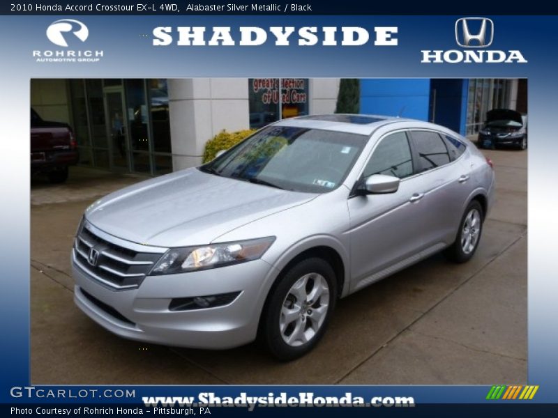 Alabaster Silver Metallic / Black 2010 Honda Accord Crosstour EX-L 4WD