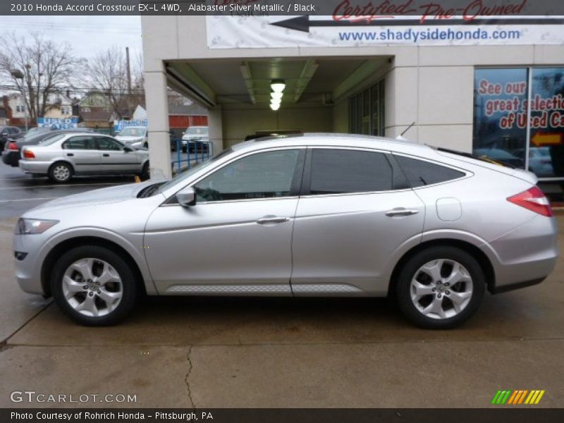 Alabaster Silver Metallic / Black 2010 Honda Accord Crosstour EX-L 4WD
