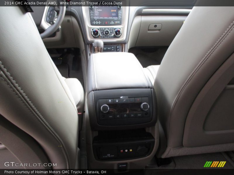 White Diamond Tricoat / Cocoa Dune 2014 GMC Acadia Denali AWD