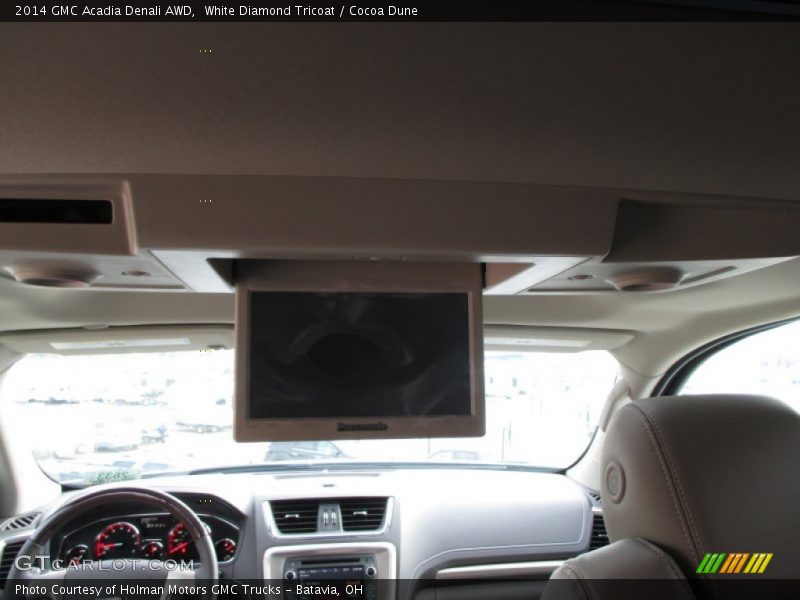 White Diamond Tricoat / Cocoa Dune 2014 GMC Acadia Denali AWD