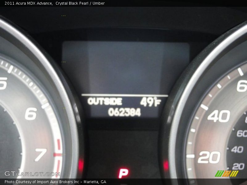 Crystal Black Pearl / Umber 2011 Acura MDX Advance