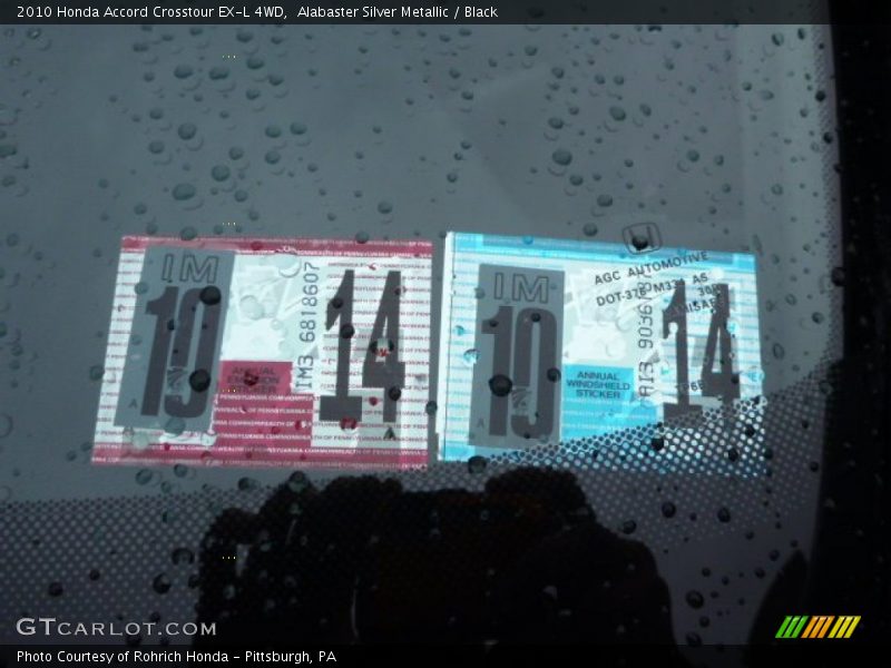 Alabaster Silver Metallic / Black 2010 Honda Accord Crosstour EX-L 4WD