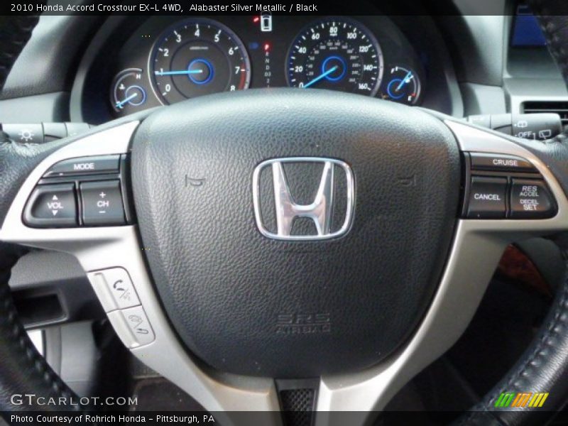 Alabaster Silver Metallic / Black 2010 Honda Accord Crosstour EX-L 4WD