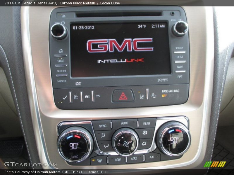 Carbon Black Metallic / Cocoa Dune 2014 GMC Acadia Denali AWD