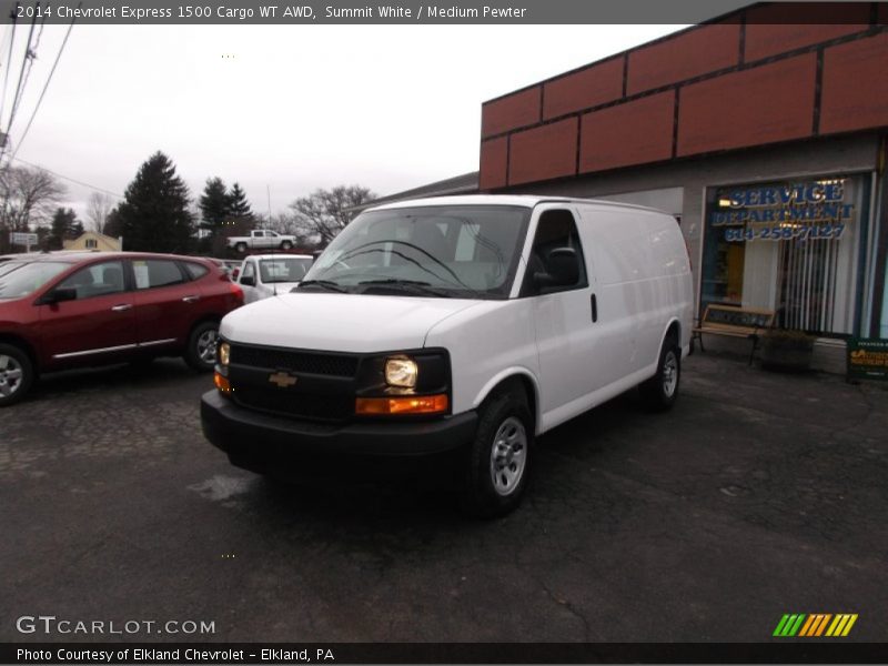 Summit White / Medium Pewter 2014 Chevrolet Express 1500 Cargo WT AWD