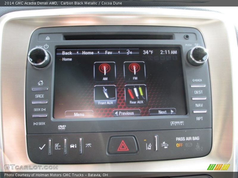 Carbon Black Metallic / Cocoa Dune 2014 GMC Acadia Denali AWD