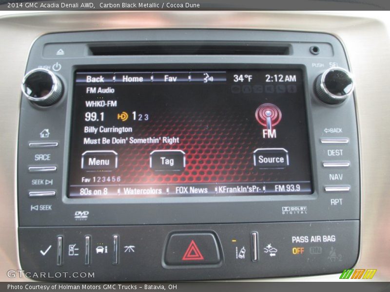 Carbon Black Metallic / Cocoa Dune 2014 GMC Acadia Denali AWD