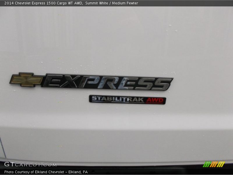 Summit White / Medium Pewter 2014 Chevrolet Express 1500 Cargo WT AWD
