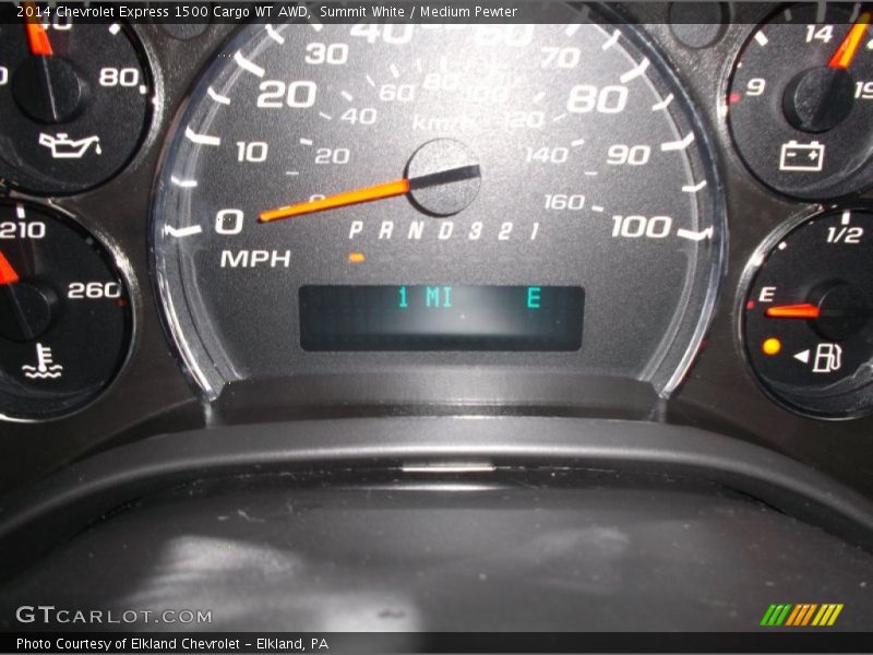 Summit White / Medium Pewter 2014 Chevrolet Express 1500 Cargo WT AWD