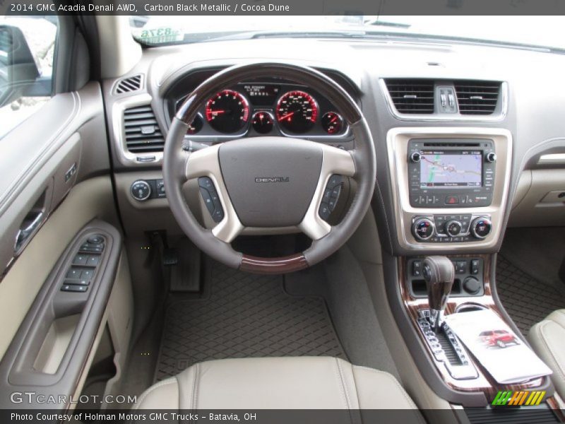 Carbon Black Metallic / Cocoa Dune 2014 GMC Acadia Denali AWD