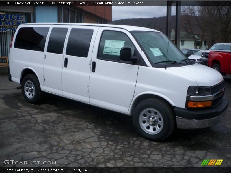 Summit White / Medium Pewter 2014 Chevrolet Express 1500 Passenger LT AWD