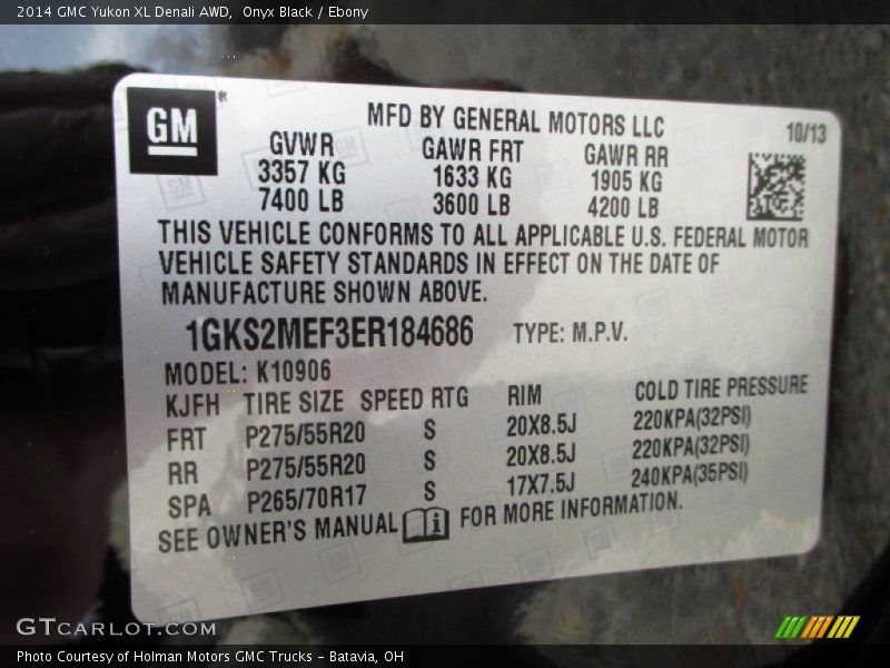 Onyx Black / Ebony 2014 GMC Yukon XL Denali AWD