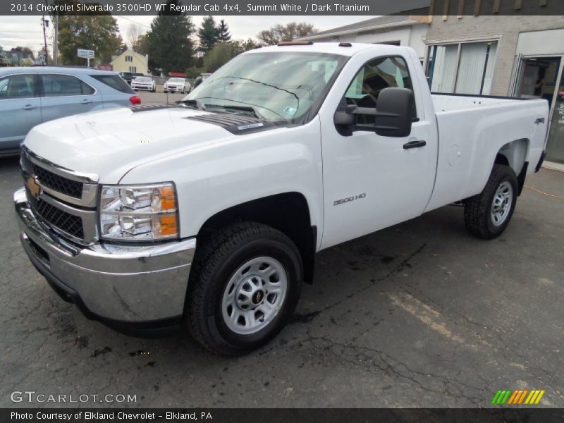 Summit White / Dark Titanium 2014 Chevrolet Silverado 3500HD WT Regular Cab 4x4