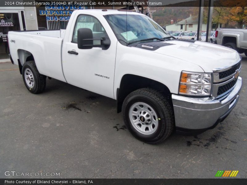 Summit White / Dark Titanium 2014 Chevrolet Silverado 3500HD WT Regular Cab 4x4